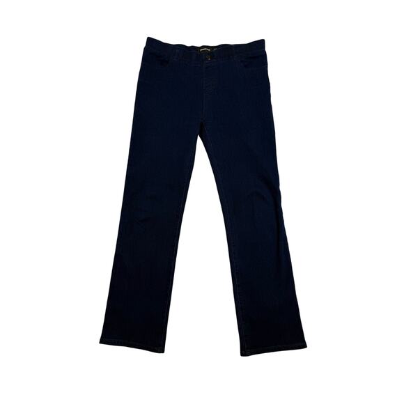 Betabrand Denim Women's Large Petite Dark Wash Stretch Straight - Picture 5 of 5